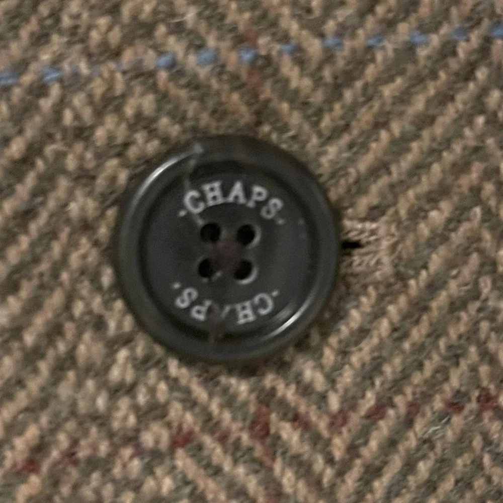 Chaps Women's Brown Herringbone Tweed Plaid Blazer Jacket – Size Medium - Picture 12 of 12